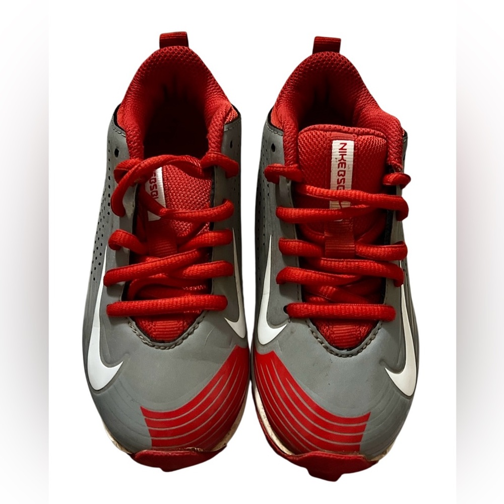 Nike Red and Gray Athletic Cleats